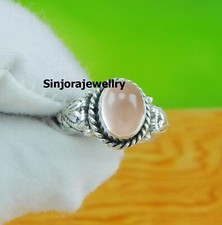 Rose Quartz Gemstone 925 sterling silver handmade Gift Ring US size 5 to 10