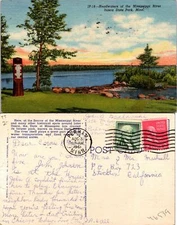 Itasca State Park MN Headwaters of Mississippi River Postcard Used (46539)