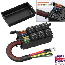12V Automotive Car Relay Fuse Box Block, with Pre-wired Relay Box, for Car Truck