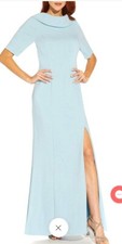 ADRIANNA PAPELL DRESS /NEW WITH TAG/SIZE 6/RETAIL 269/ LONG GOWN/BLUE MIST