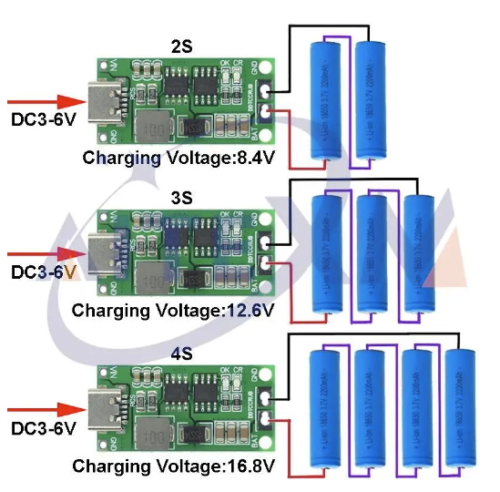 Chargeur Li-Ion et Li-Po multicellulaire 2S 3S 4S (batterie) - Photo 1 sur 7