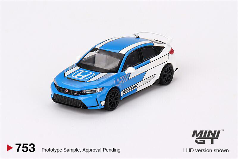MINI GT 1:64 Civic Type R #3 2023 Pace Car Blue LHD Model Car