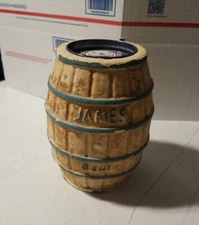 James Candy Company Salt Water Taffy Still 1940s Barrel Bank