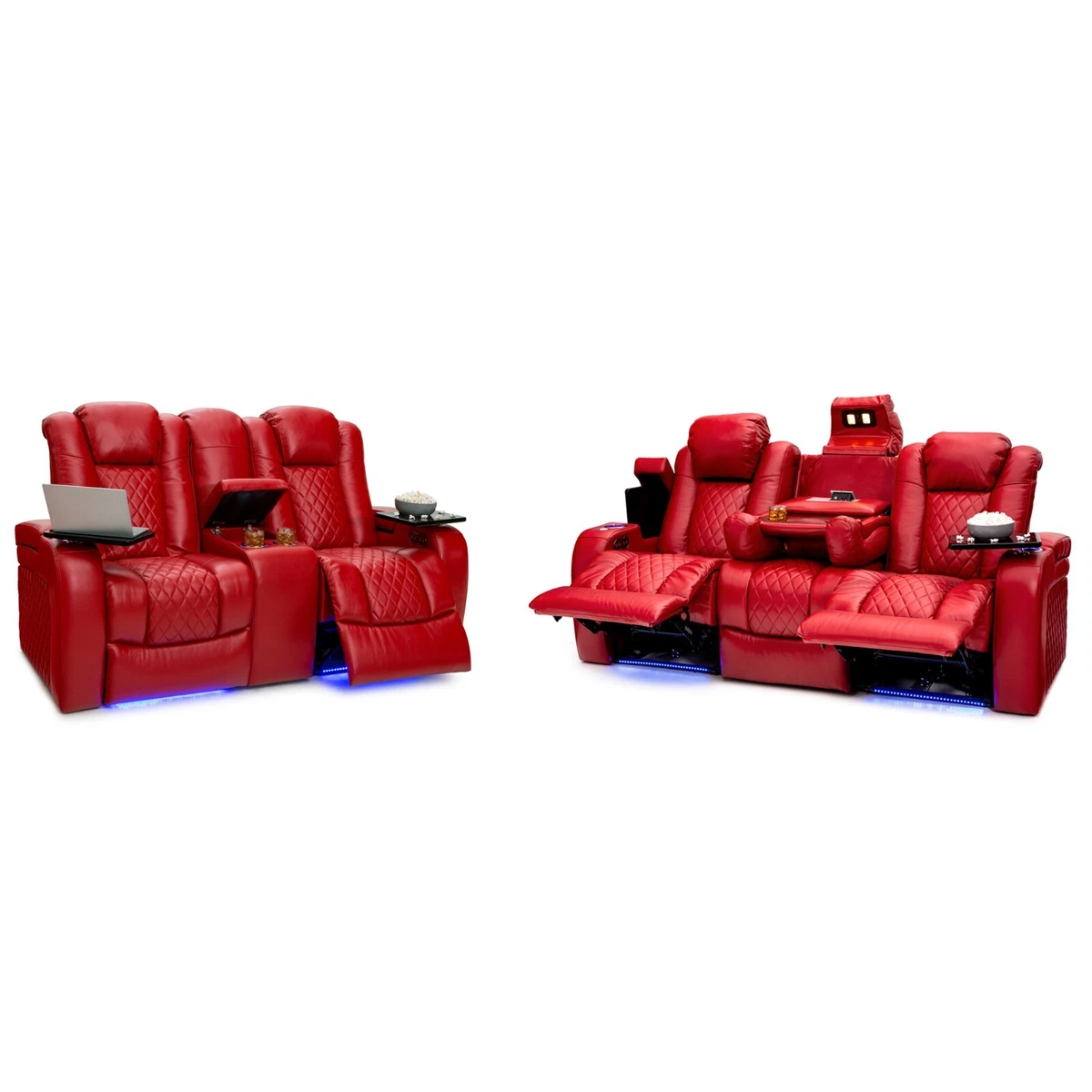 Seatcraft Anthem Home Theater Seating Sofa + Loveseat Set Seat Chair Couch