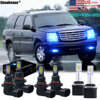 Headlight Bulbs For 2004 Cadillac Escalade ESV Ice Blue 8000K LED