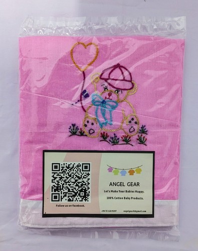 Hand Made Luxury 100% Cotton Embroidered Baby Towel 18 x 18inch - Picture 9 of 18