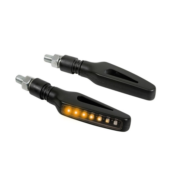Blinker Motorrad Led- Sequentielle Objektiv Weiß Licht Orange Genehmigt 12V-image