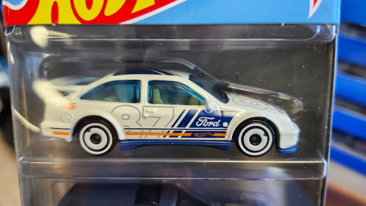 Hot Wheels - '87 Ford Sierra Cosworth - Bleu - Short Card - Rétro