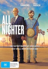 All Nighter region 4 DVD (2017 JK Simmons / Emile Hirsch comedy movie) vgc t394