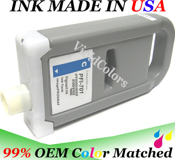 Lot De 12 Cartouches D'encre Compatibles Canon PFI-701 - Pour Imprimantes IPF 8000/9000