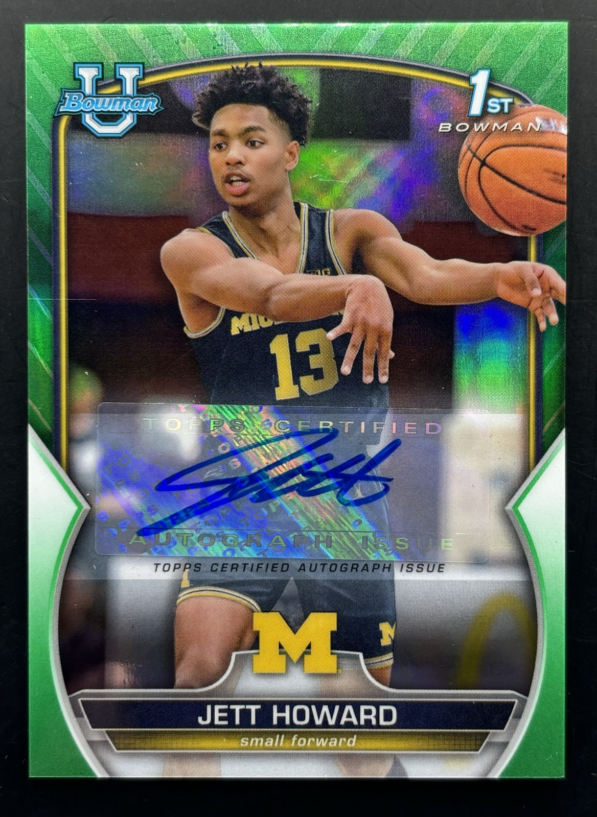 2022 Bowman U Jett Howard /99 Green Bowman 1st Auto #39