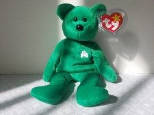 Ty Beanie Babies Retired Erin Bear Irish Green Shamrock Rare Collectible Toy