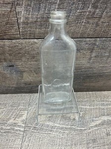 Rat mouse bottle embossed rat 6 3/4" tall bottle antique EMPTY NO CAP