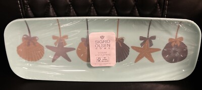 Sigrid Olsen Beach to Bistro Fish 17 1/2'' Plastic Serving Platters Tray Set of 3
