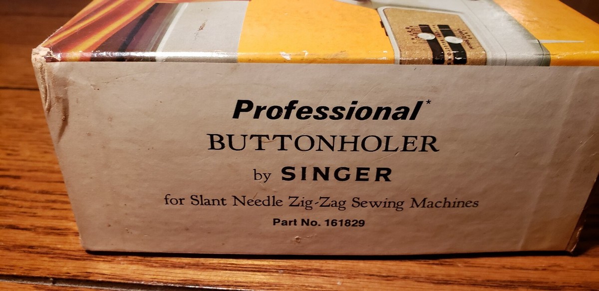 VINTAGE PROFESSIONAL BUTTONHOLER SINGER #161829 IN ORIGINAL BOX | eBay