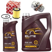 MotoröL Filter Set Mannol 5W40 API 6 Liter + Schraube FüR Mercedes E-Klasse A207