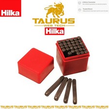 HILKA 36 Number & Letter Punch Set DIY 5mm Stamp Face Storage Box UK FREE P&P