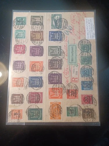 GERMANY- SCARCE REGIST. AIRMAIL COVER LEIPZIG - BERLIN, $610.00 CDN. CAT. VAL. 