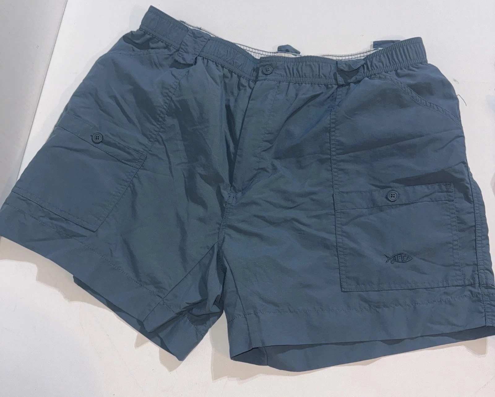 AFTCO Blue Green Active Gorpcore Outdoor Hunting Hiking Cargo Fishing Shorts 42