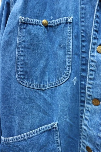 Vintage Lee Denim Chore Jacket Size XL Union Made Workwear Coat 60s 70s image 3