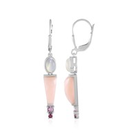 Peruanischer Rosa Opal Sterling Silber Ohrringe