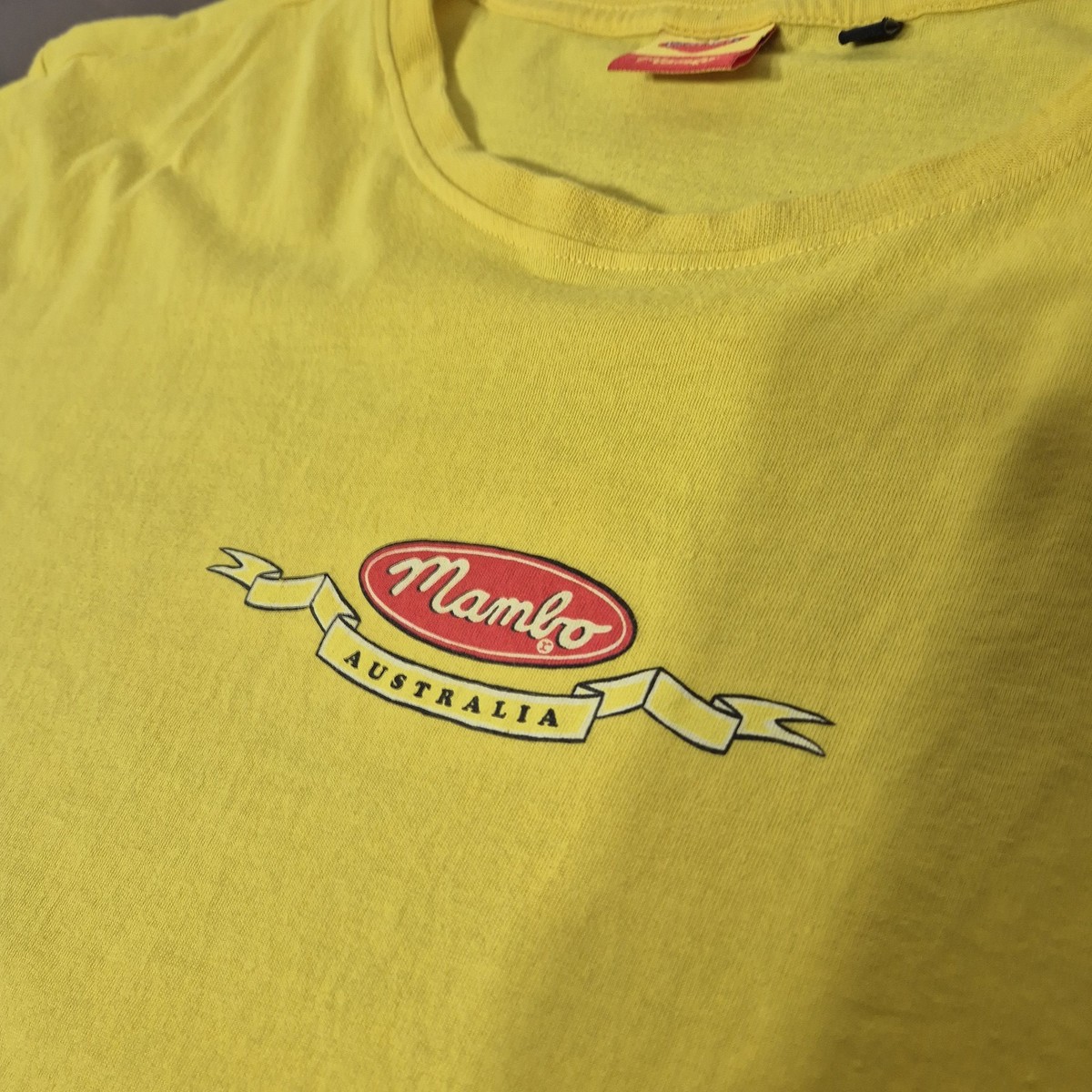 Mambo x Vegemite T Shirt Mens 4XL Yellow Graphic Surf Australia