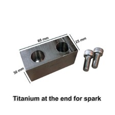 Titanium scrape bar titan block Parts Flat At The End For Spark Stunt Motorcycle