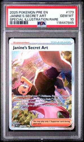 2025 POKEMON PRE EN-PRISMATIC EVOLUTIONS #173 JANINE'S SECRET ART PSA 10