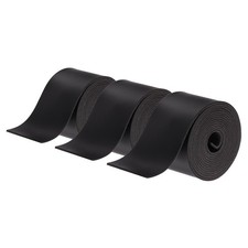 3Roll Faux Leather Straps, 2" x 78.7" Leather Strip 2mm Thick, Black