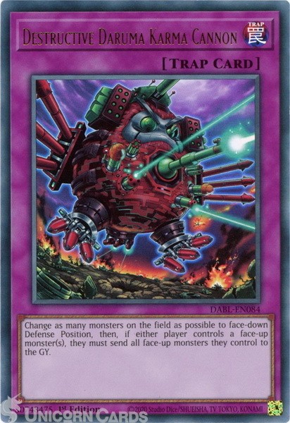 DABL-EN084 Destructive Daruma Karma Cannon :: Ultra Rare 1st Edition Mint YuGiOh