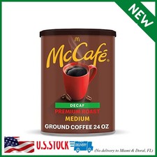 McCafe Premium Roast Decaf, Medium Roast Ground Coffee, 24 oz Canister