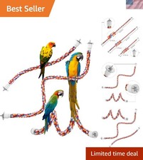 Durable 36-Inch Cotton Bird Perch with Flexible Metal: Ideal for Happy Birds