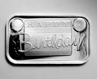 1996 Happy Birthday 1oz .999 Silver  Rare Gift Coin Bar
