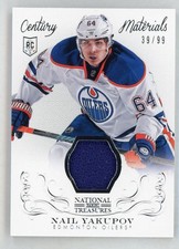 2013-14 National Treasures Nail Yakupov /99 Jersey Rookie Century Materials