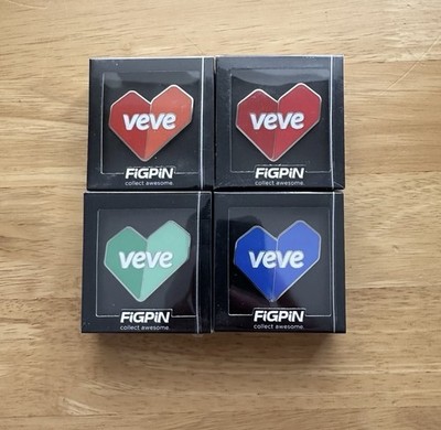 4er Set VeVe Heart Logo Pins NYCC FiGPiN Serie **ohne Codes**