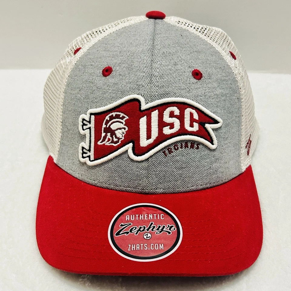 Zephyr USC Trojans Estate Renown Hat Cap Adjustable Snapback Gray NCAA College - Image 2 of 4