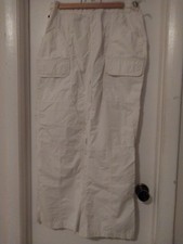 Polo Ralph Lauren Pants Women's Sz 12 White Cargo Nautical Paratrooper