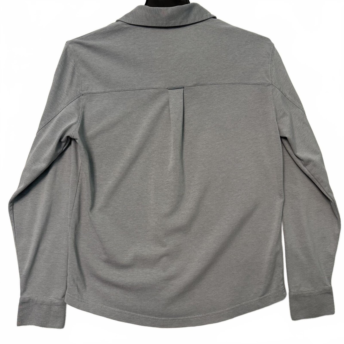Fabletics The Dash Long Sleeve Button Shirt men's MEDIUM Classic Gray Heather View 6