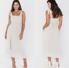 Show Me Your MuMu Cream crisp midi dress Size S