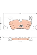 GDB1875 TRW Brake Pad Set, Disc Brake for Fiat, Porsche, VW