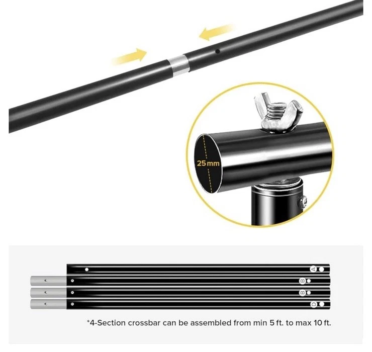 LimoStudio Adjustable Muslin Backdrop Support System Stand (AGG3094) New - Image 3 of 4