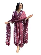 Women Printed A-Line Kurta Pant with Dupatta