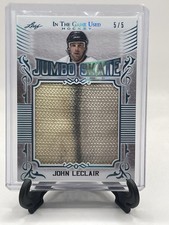 2020 Leaf ITGU Jumbo Skate John LeClair #d 5/5 Philadelphia Flyers DIRTY SWATCH