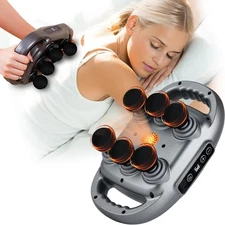 6 Head Massage Gun Deep Tissue with 9 Levels & 9 Modes, Electric Massager Too...