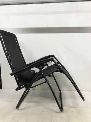 AKTIVE Klappstuhl, Zero Gravity, Schwarz, mit Kissen und Fussstuetze