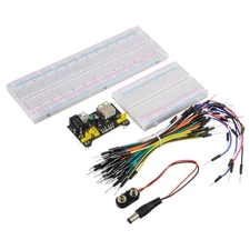 Breadboard Kit with Power Supply Module， Jumper Wires，Battery Clip，830 & 400... 