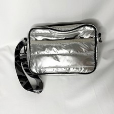Haute Shore Camo Strap Crossbody Bag Silver Black