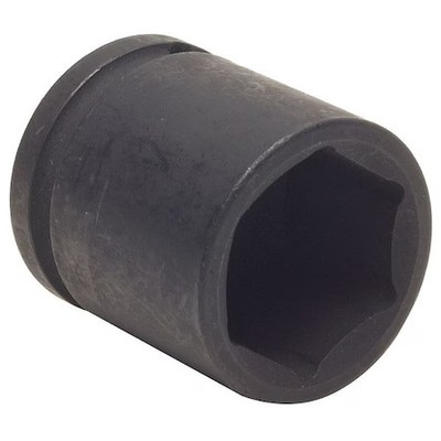 Westward 5Dfn3 1/2 In Drive Impact Socket 26 Mm Size 6 Pt Standard Depth, Black