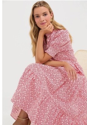 chinese dress ladies Pink Amaryllis Floral Cisco Maxi Dress