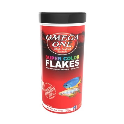 Omega One Super Color Flakes 2.2 oz Ounce (Pack of 1), Yellow 